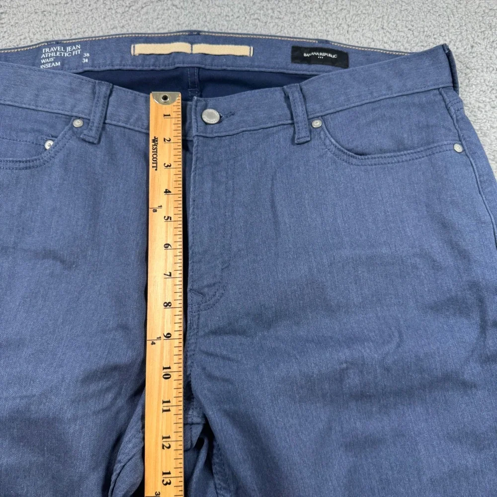 Banana Republic Men's Travel Jeans Athletic Fit Blue‎ Size 38x30 Stretch Pants